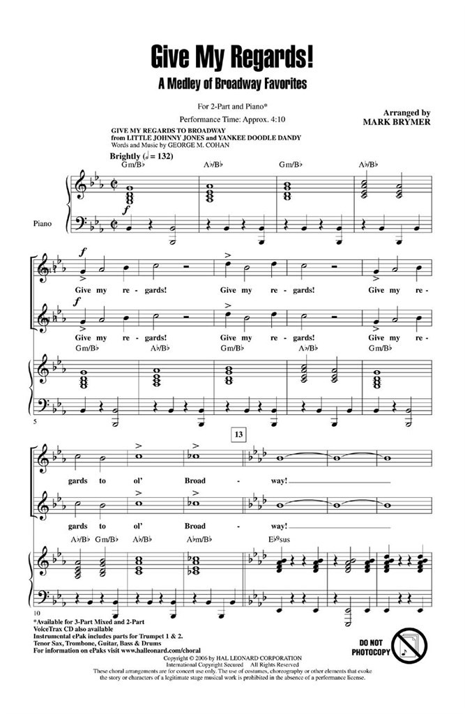 Give My Regards! A Medley of Broadway Favorites